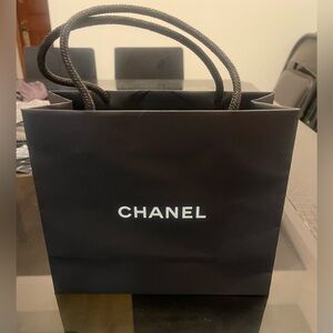 CHANEL  Authentic Paper Small Gift Shopping Empty Bag Black